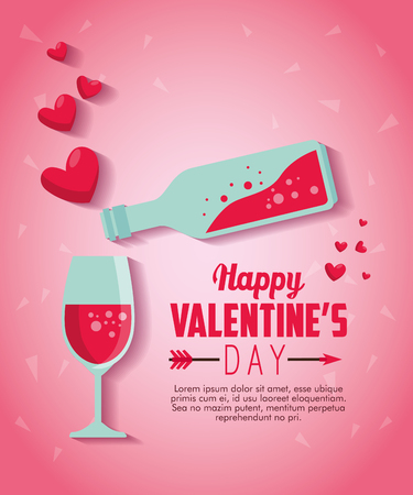 potion love glass to celebrate valentine day vector illustrationのイラスト素材