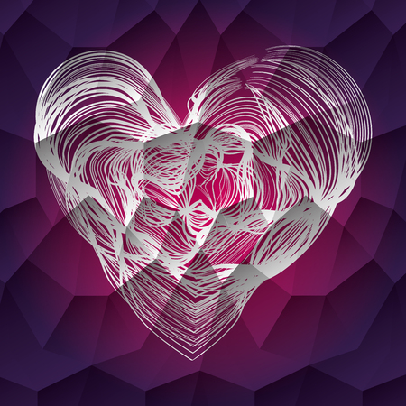 heart shape decoration and love symbol vector illustrationのイラスト素材