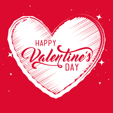 heart shape to valentine day card vector illustrationのイラスト素材