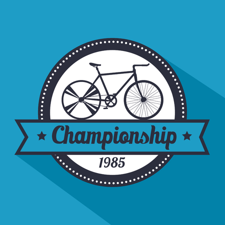 bicycle emblem championship transport sport vector illustrationのイラスト素材