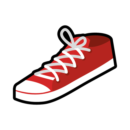 young sport shoes icon vector illustration designのイラスト素材