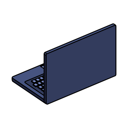 laptop computer isolated icon vector illustration designのイラスト素材