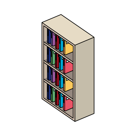 bookscase library isolated icon vector illustration designのイラスト素材