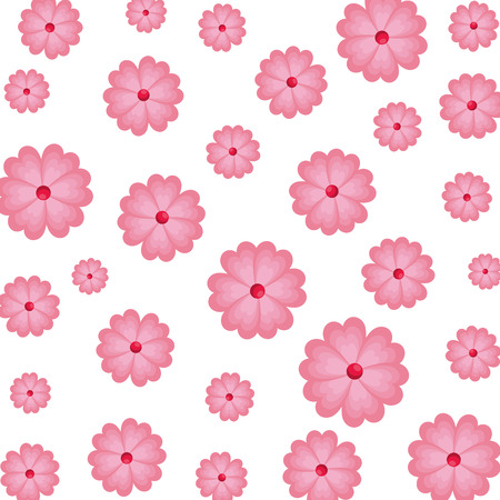 beautiful flowers pattern background vector illustration designのイラスト素材