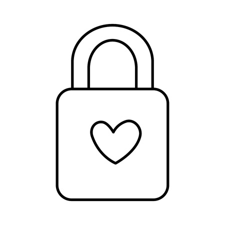 padlock with heart love icon vector illustration designのイラスト素材