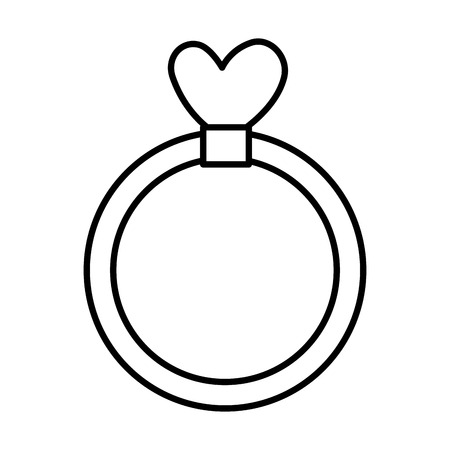 ring with heart love vector illustration designのイラスト素材
