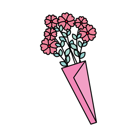 bouquet of flowers icon vector illustration designのイラスト素材