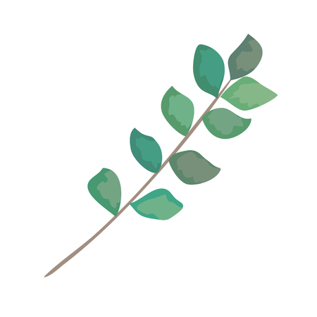branch with leafs icon vector illustration designのイラスト素材