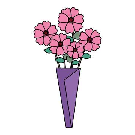 bouquet of flowers icon vector illustration designのイラスト素材