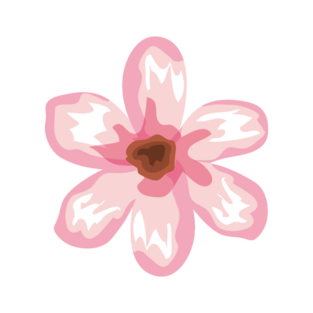beautiful flower decorative icon vector illustration designのイラスト素材