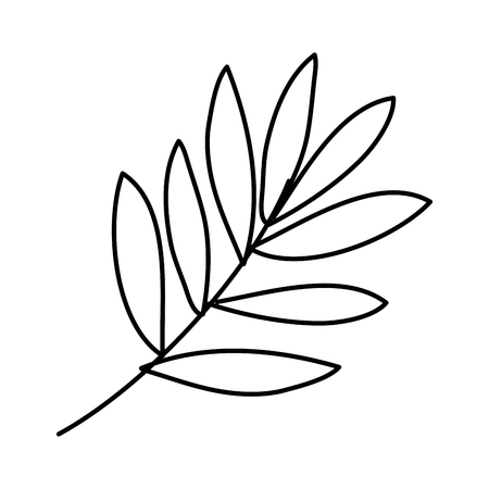 branch with leafs icon vector illustration designのイラスト素材