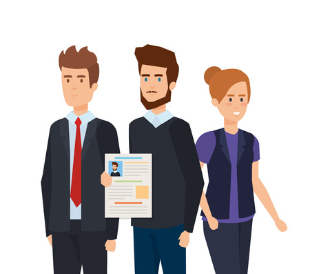 business people with curriculum vitae vector illustration designのイラスト素材