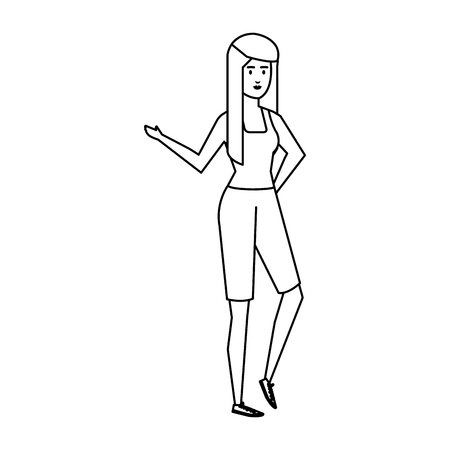 elegant businesswoman avatar character vector illustration designのイラスト素材