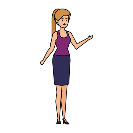 elegant businesswoman avatar character vector illustration designのイラスト素材