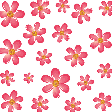 beautiful flowers pattern background vector illustration designのイラスト素材