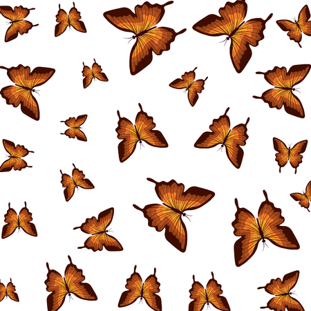 beautiful butterflies pattern background vector illustration designのイラスト素材