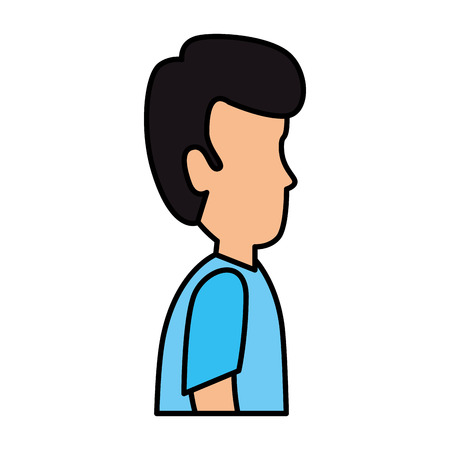 young man avatar character vector illustration designのイラスト素材