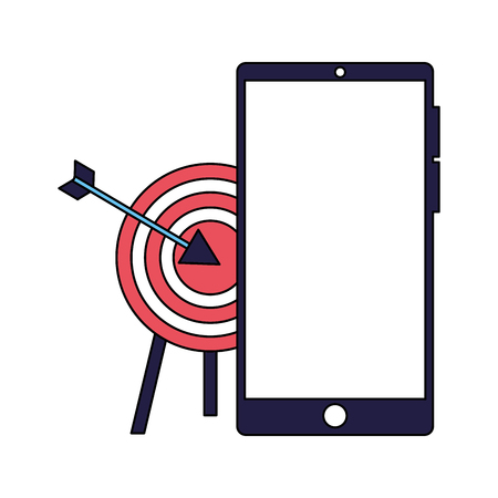 business mobile target success vector illustrationのイラスト素材