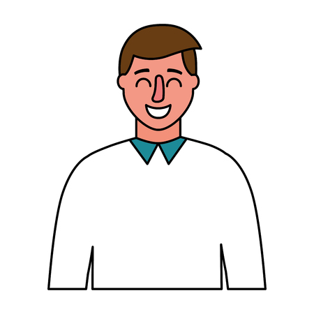 man portrait on white background vector illustrationのイラスト素材