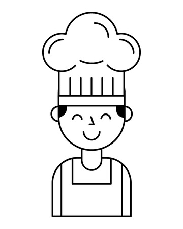 chef boy character with hat vector illustrationのイラスト素材