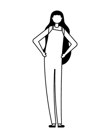 woman stretching activity on white background vector illustrationのイラスト素材