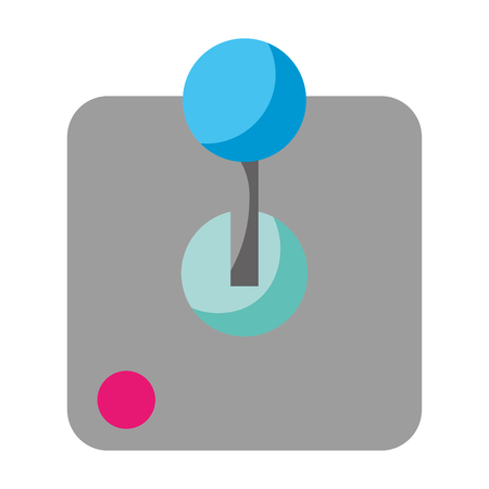 joystick device video game white background vector illustrationのイラスト素材