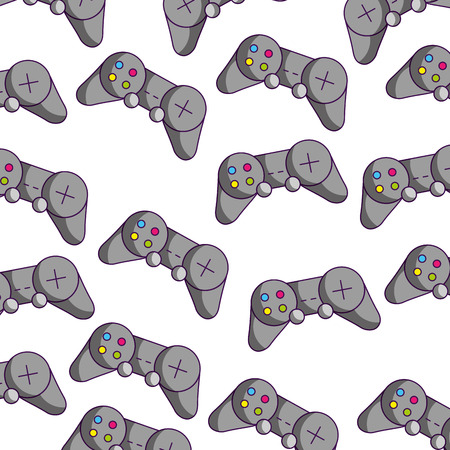 control devices video game white background vector illustrationのイラスト素材