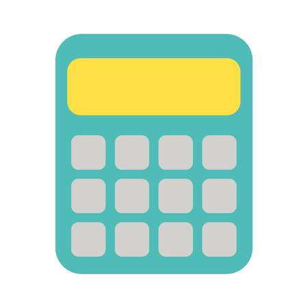 calculator supply on white background vector illustrationのイラスト素材