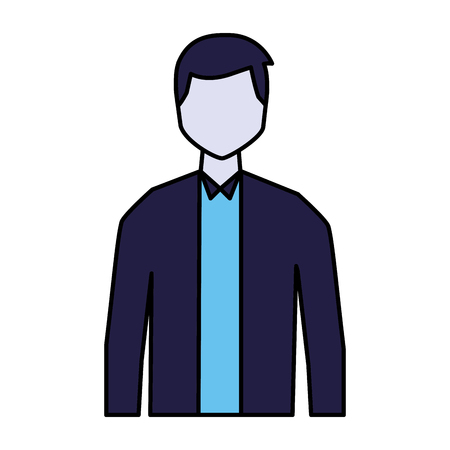 man character on white background vector illustrationのイラスト素材