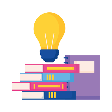 books bulb creativity back to school vector illustrationのイラスト素材