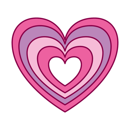 cute love hearts valentine day vector illustrationのイラスト素材