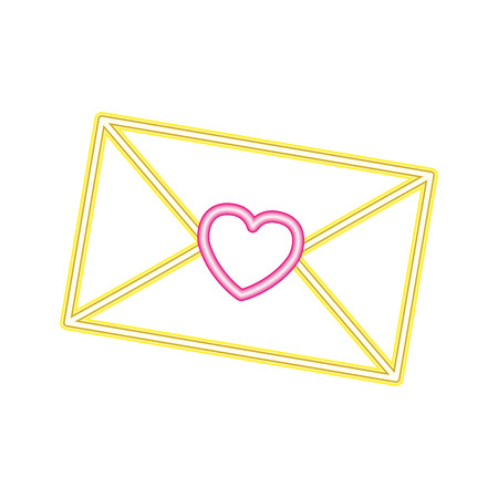 message love romantic valentine day vector illustration neonのイラスト素材
