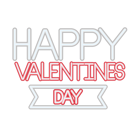 phrase neon light valentine day vector illustration neonのイラスト素材