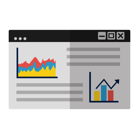 business chart report website financial vector illustrationのイラスト素材