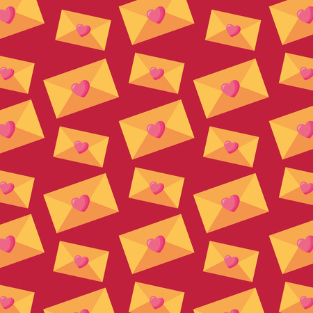 message envelope valentine day background vector illustrationのイラスト素材