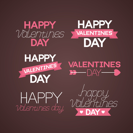 happy valentine day lettering background vector illustrationのイラスト素材