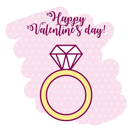 ring diamond love valentine day vector illustrationのイラスト素材