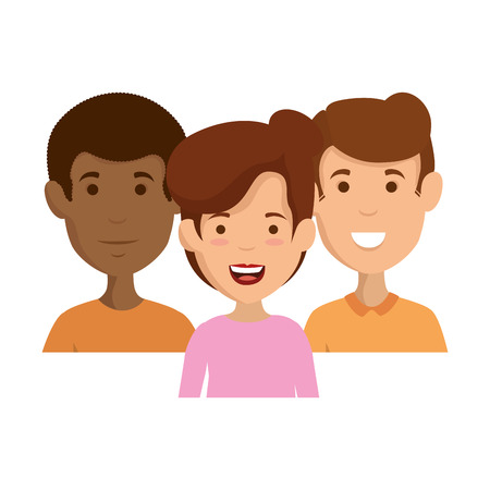 group of people characters vector illustration designのイラスト素材