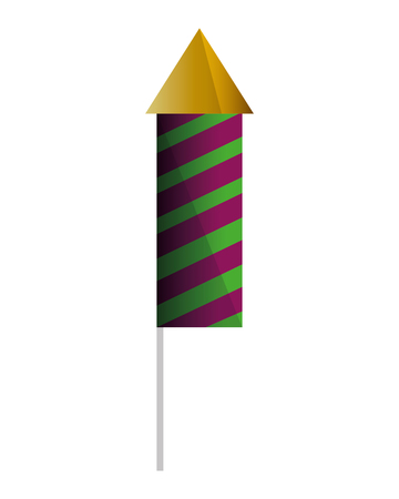 carnival firework rocket icon vector illustration designのイラスト素材
