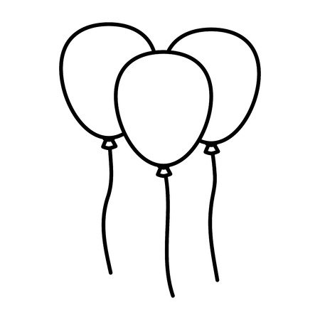 balloons helium floating icon vector illustration designのイラスト素材