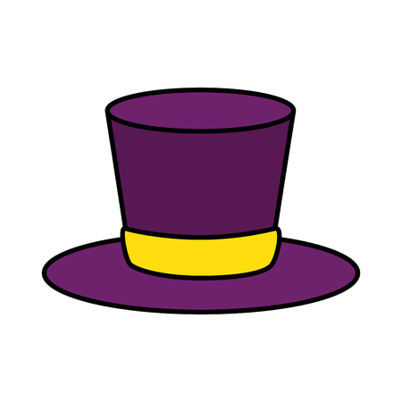 carnival top hat accessory vector illustration designのイラスト素材