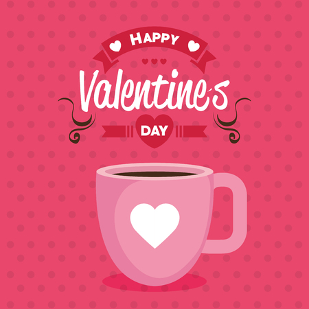 beverage cup with heart love vector illustration designのイラスト素材