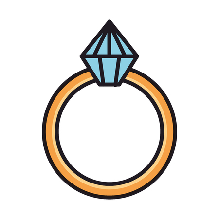 ring with diamond love vector illustration designのイラスト素材