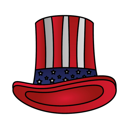 american flag hat happy presidents day vector illustrationのイラスト素材