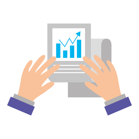 hands report business startup success vector illustrationのイラスト素材