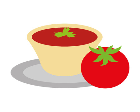 tomato sauce mexican food traditional vector illustrationのイラスト素材