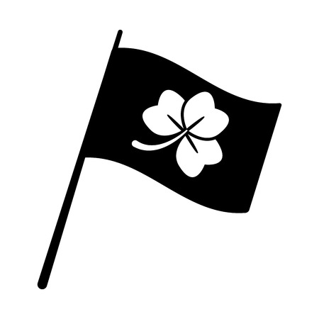flag clover happy st patricks day vector illustrationのイラスト素材