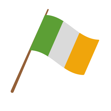 ireland flag symbol white background vector illustrationのイラスト素材