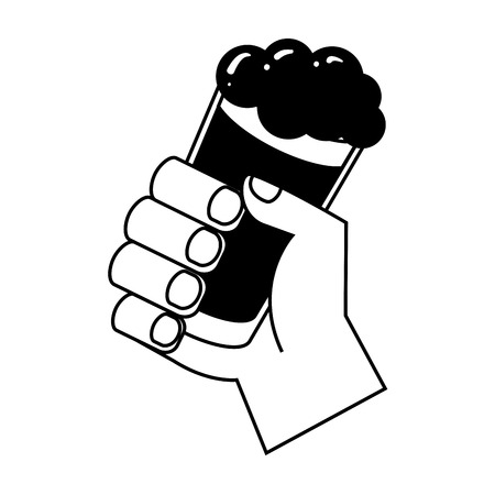 hand holding beer happy st patricks day vector illustrationのイラスト素材