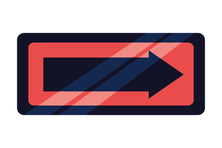 signal traffic arrow on white background vector illustrationのイラスト素材